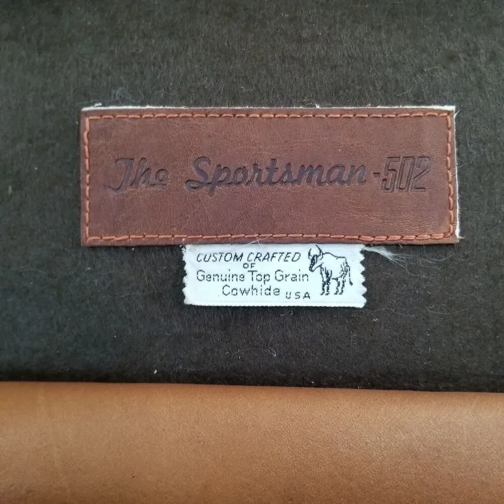 Vintage The Sportsman 502 Top Grain Cowhide Leather Camera Bag Brown Retro